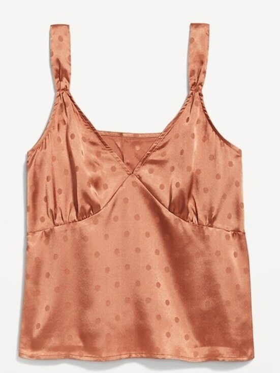 Old Navy Tops - Old Navy Copper Brown Polka Dot Cami Med Tall